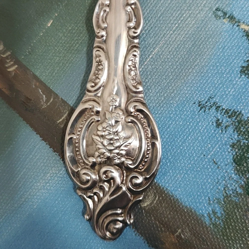 Mid Century Antique Wallace Silver Plate Pie Server Extra Long